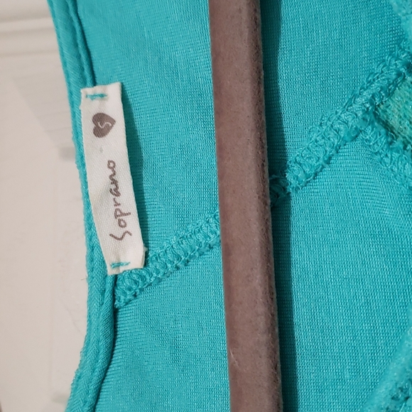 Blue lace knee-length dress - Picture 3 of 7